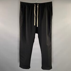 NILI LOTAN Size L Black Wool Drop crotch Casual Pants